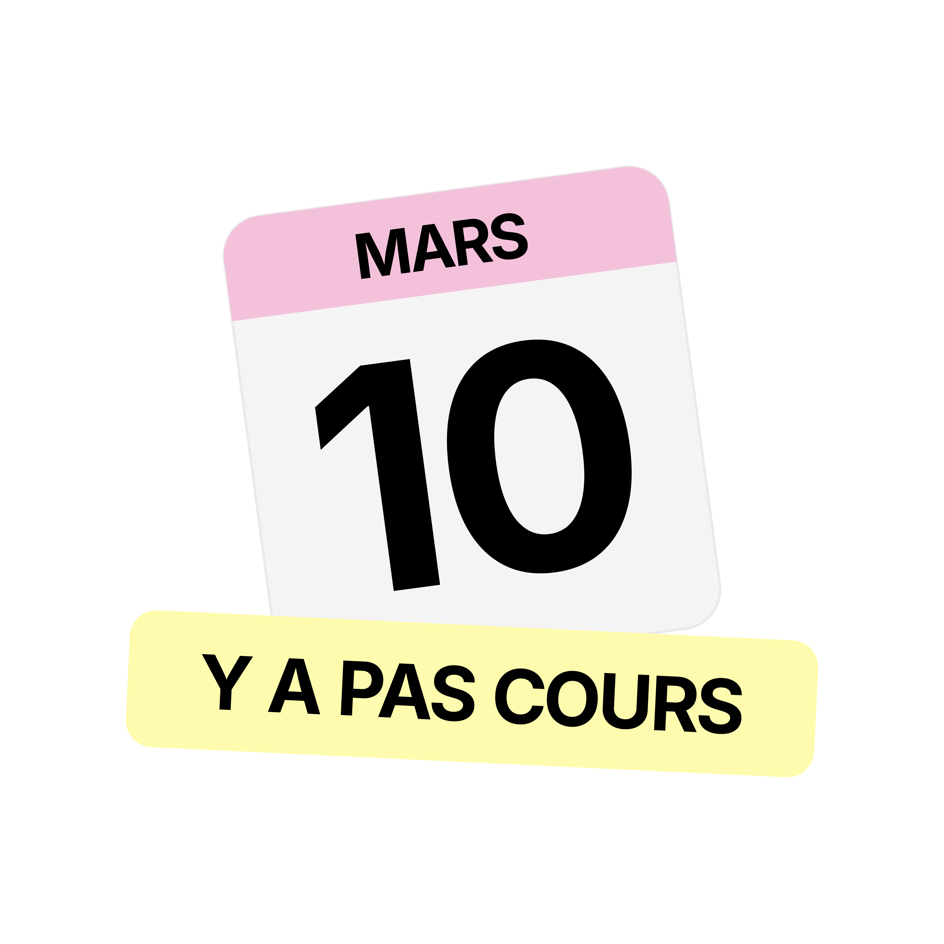 Calendrier 10 mars - Y a pas cours